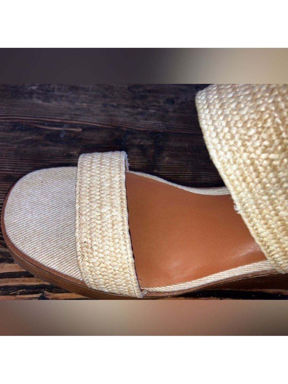 NEW Lucky Brand Delukah Womens Ankle Strap Slingback Wedges W10 NWOT - Picture 4 of 8